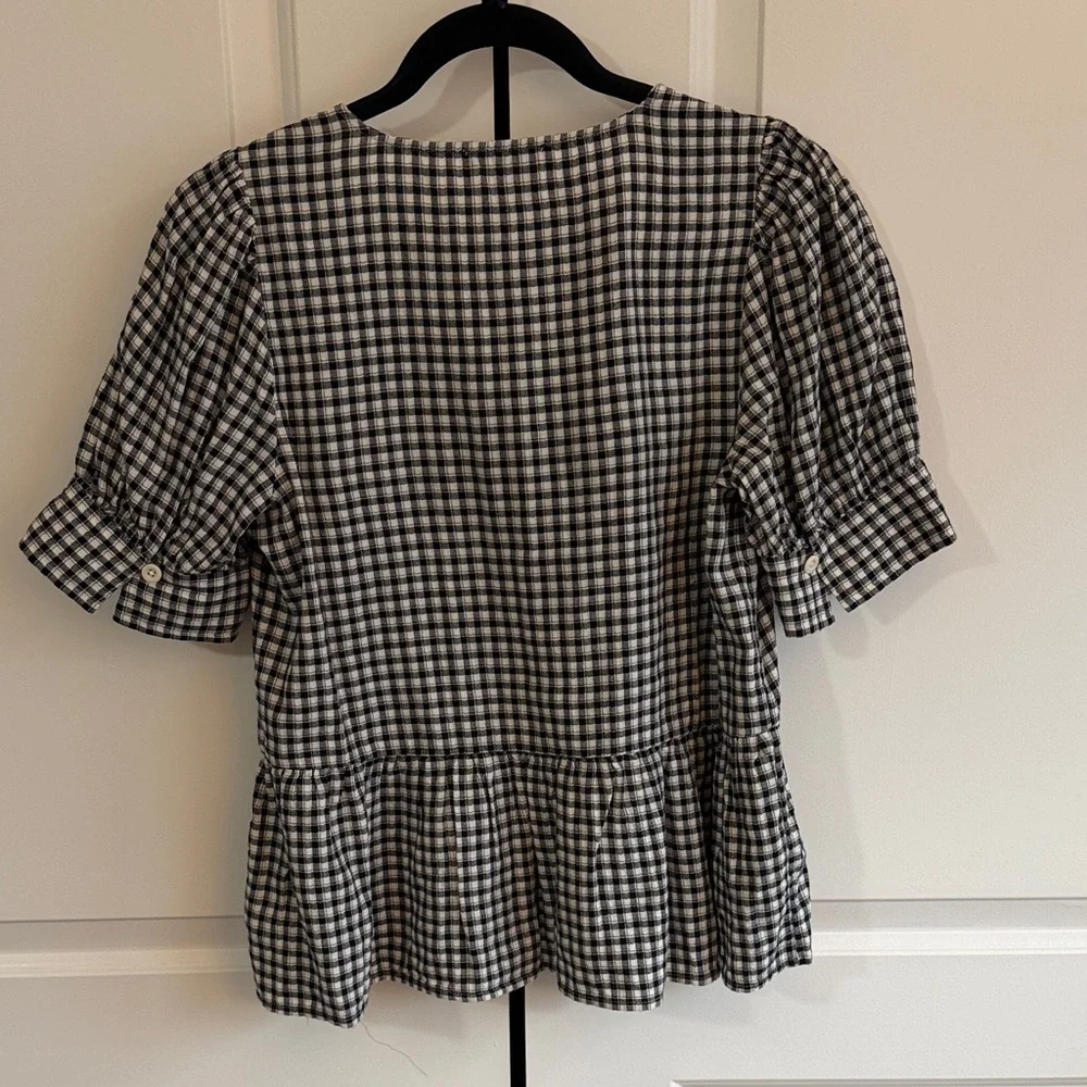 Madewell Checkered Button-Down Blouse - Picture 6 of 6